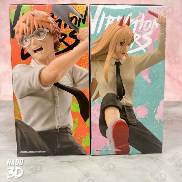 Chainsaw Man VIBRATION STARS Denji & Power vol 1 Figure BANPRESTO Sealed New - Picture 2 of 6